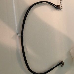BLACK RHINESTONE CHOKER